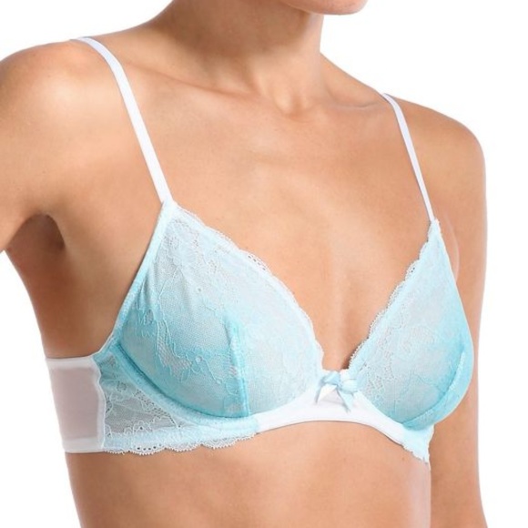 Betsey Johnson Other - new Betsey Johnson White & Blue Ombre Lace Bra 32C